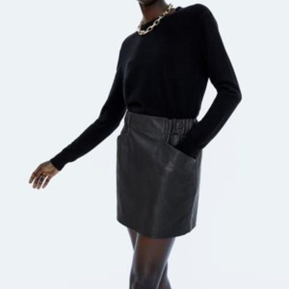 ZARA Basic Faux Leather Mini Skirt